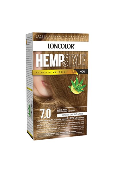 Loncolor Set of 2 x Hempstyle Permanent Hair Dye with Cannabis Oil, 7.0 Mediu...