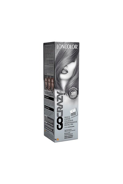Loncolor GoCrazy S11 GoDarksilver Semi-Permanent Ammonia-free Hair Coloring C...