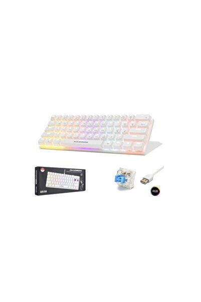 HADRON G508B Kablolu Oyuncu Mini Klavye Mekanik Blue Switch Rgb Q Beyaz