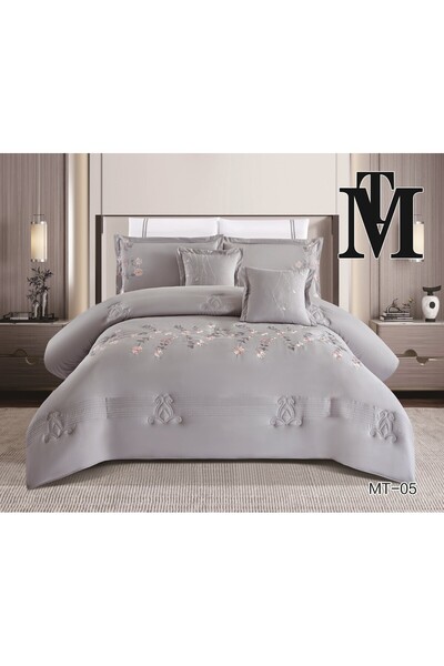 TM Summer embroidered double bed set, 8 pieces