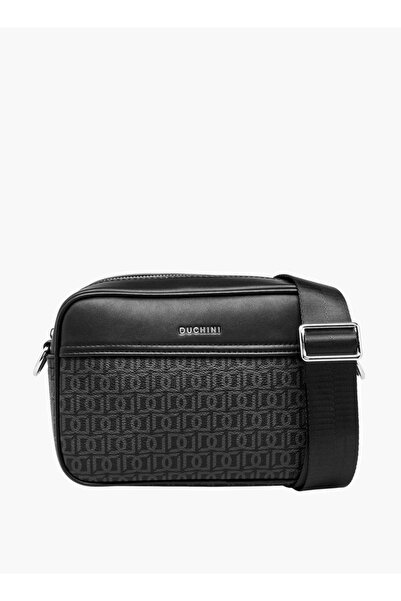 Duchini Men Monogram Print Crossbody Bag