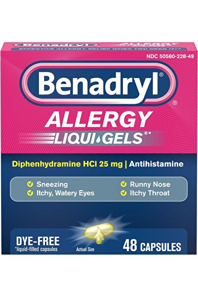 benadryl ليكوي-جيلز، دواء مضاد للهيستامين لعلاج الحساسية وتخفيف أعراض البرد
