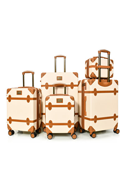 MORANO Classic Murano 4-piece suitcase set with spinner wheels and security l...