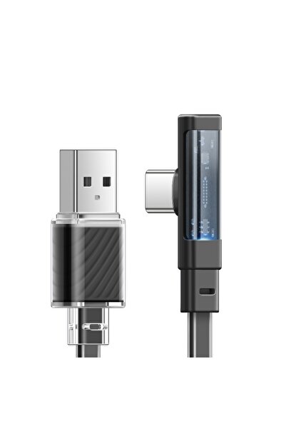 Mcdodo CA-3423 USB-A to Type-C 100W Süper Şarj L Kablo 1.8m Siyah