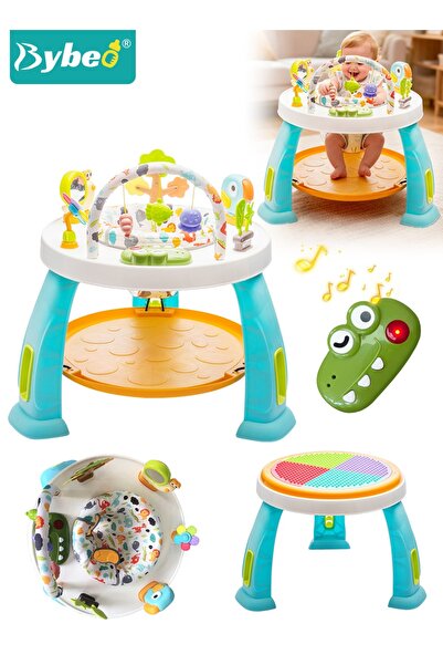BYBEO نطاط أطفال 2 في 1، طاولة أنشطة متعددة الوظائف للأطفال الصغار، كرسي هزاز...