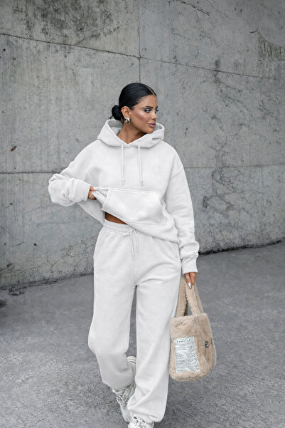 BayBayan طقم بدلة رياضية نسائية مكون من 3 خيوط، مريح، بجيوب، بخصر مرتفع، وأرج...