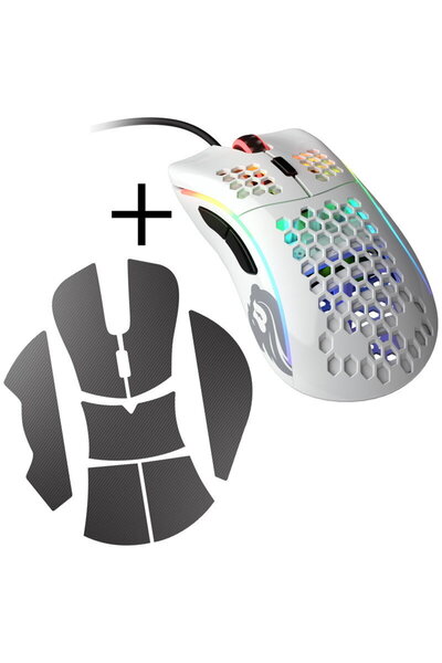 Glorious Model D Gaming Λευκό γυαλιστερό + Ταινία λαβής - μαύρο
