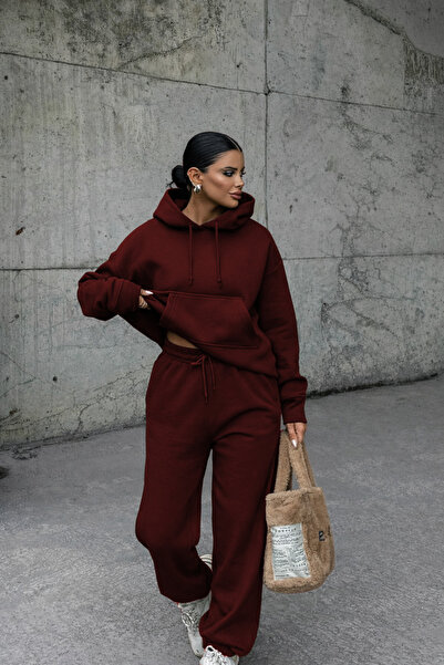 BayBayan طقم بدلة رياضية نسائية مكون من 3 خيوط، مريح، بجيوب، بخصر مرتفع، وأرج...