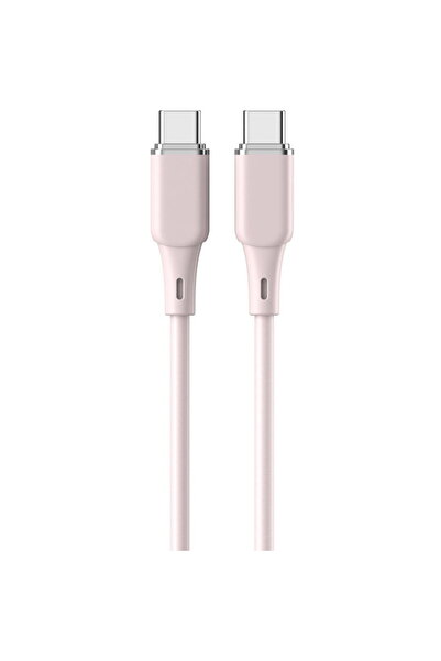 lemontti LEMCPSTCF60R Încărcare rapidă USB Tip-C/USB Tip-C 60W 1.2m Roz