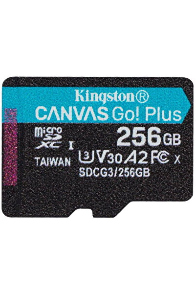 Kingston 256GB microSDXC Canvas Go Plus Gen4 200R A2 U3 Single Pack w/o ADP