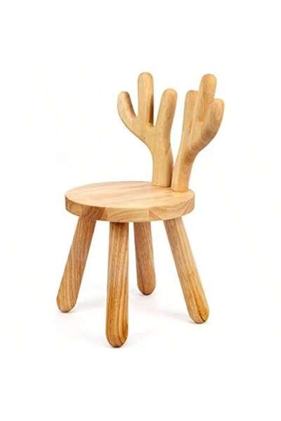 Mtanvxay كرسي غرفة معيشة، مقعد خشبي صلب بتصميم أذن الأرنب، مقعد للأحذية في ال...