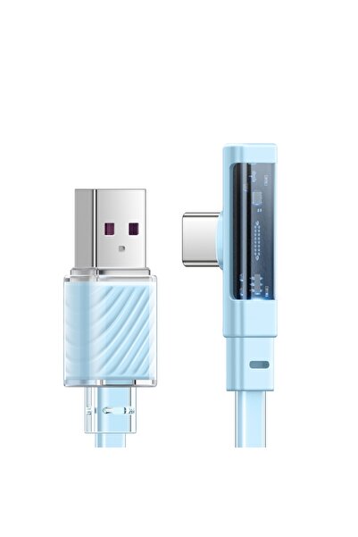Mcdodo CA-3422 6A USB-A to Type-C 100W L Kablo 1.2 m Mavi