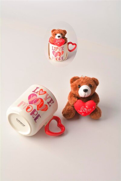 Tohana Teddy bear plush keychain porcelain mug