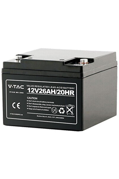 V-TAC LEAD GEL BATTERY 12V 26AH 175X166X125MM