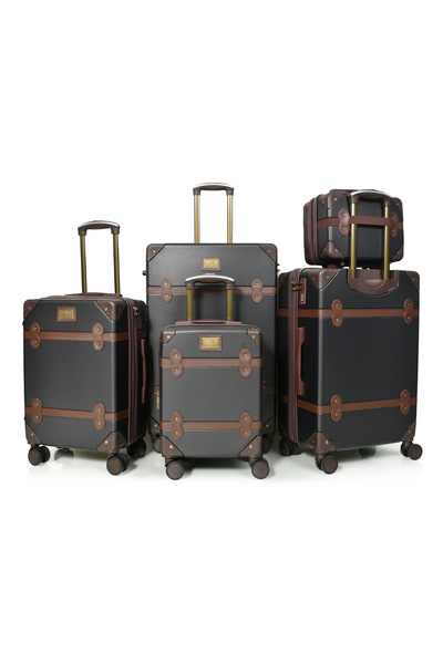 MORANO Classic Murano 4-piece suitcase set with spinner wheels and security l...