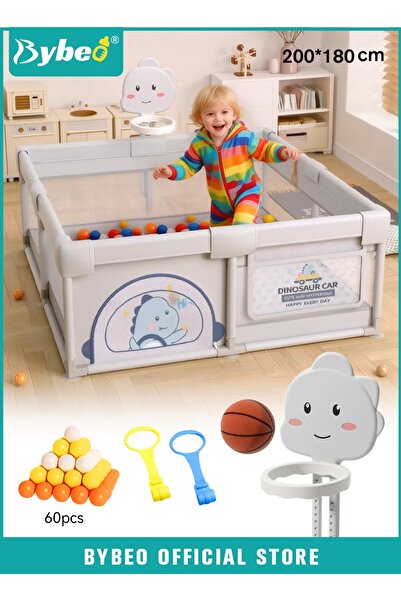 BYBEO Baby Playpen Fence, Portable Baby Playard for Toddlers, Safety Infant A...