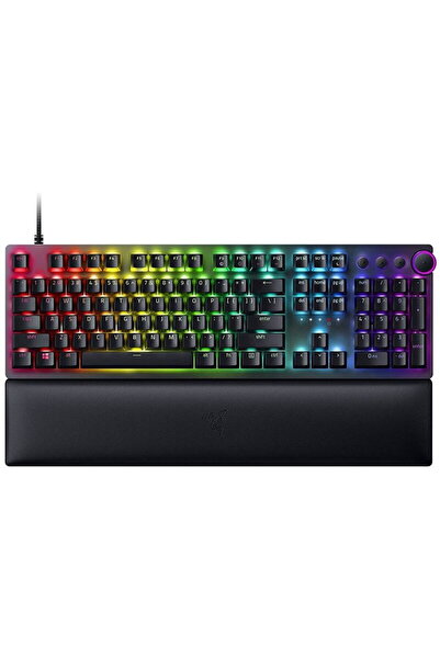 RAZER Tastatură de gaming optică Huntsman V2, cu comutator roșu, layout nordi...