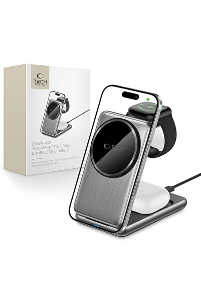 Tech-Protect Cablu USB-C MagSafe QI15W-A42 3 în 1, USB-C la USB-C, inclusiv 1...