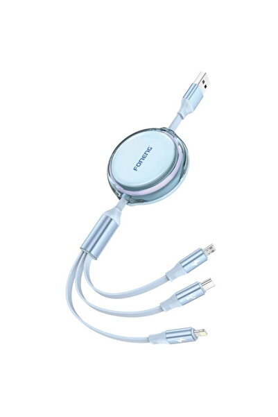 FONENG Retractable Cable X113 1.1M Blue