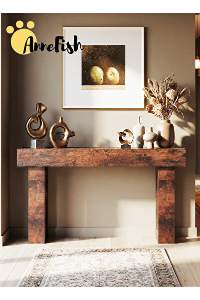AnneFish 160*35*90cm Console Table with Power Outlet Farmhouse Long Entryway ...