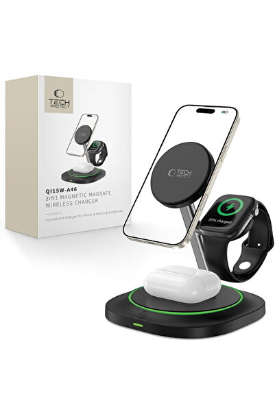 Tech-Protect QI15W-A46 Cablu USB-C MagSafe 3 în 1, USB-C la USB-C, inclusiv 1...