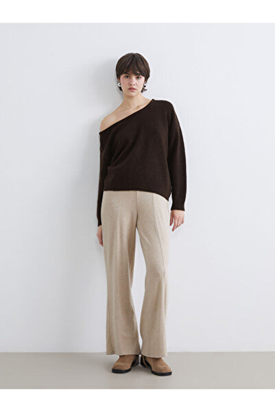 LC Waikiki Colecția Shining Store: Pantaloni largi pentru femei cu șnur în ta...