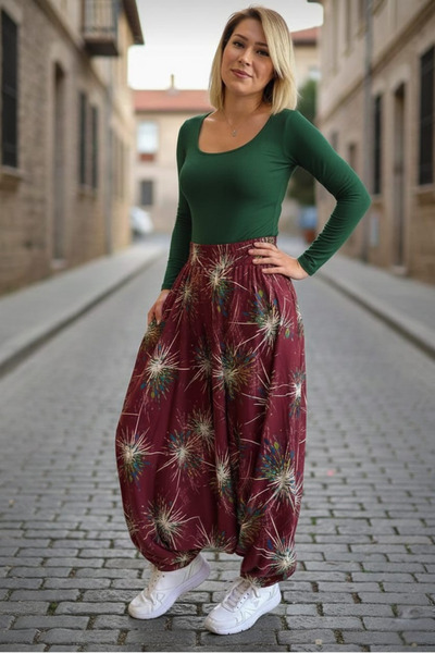 BNZ TEKSTİL Authentic Viscose Shalwar - Viscose Fabric Belmando Comfortable F...