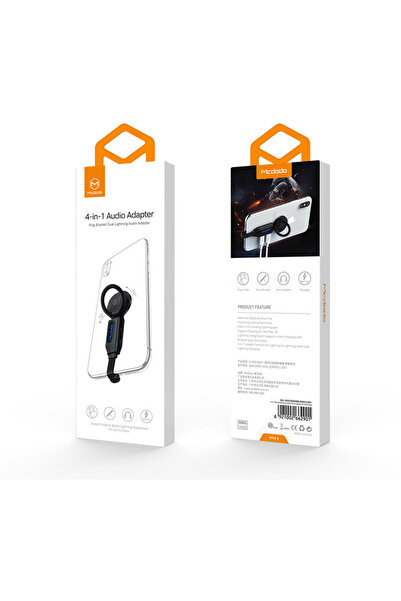 Mcdodo Inel adaptor Lightning la cablul dual Lightning negru (audio și încărc...