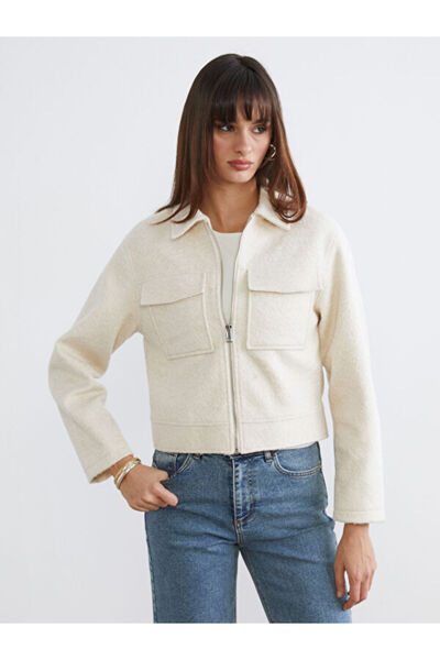 LC Waikiki Sparkling Choices Shirt Roba Collar Women's Cashmere Jacket from S...