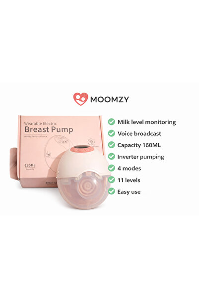 Moomzy SILENT, PORTABLE Electric Breast Pump, 11 Intensity Levels