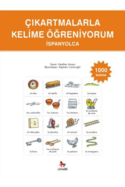 Almidilli Yayınları Çıkartmalarla Kelime Öğreniyorum İspanyolca 1000 Kelime