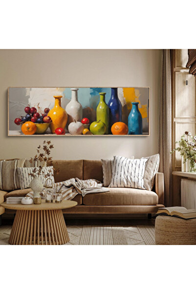 woodhomeworks Tek Parça Gerçek Ahşap Yatay Panorama Çerçeveli Tablo