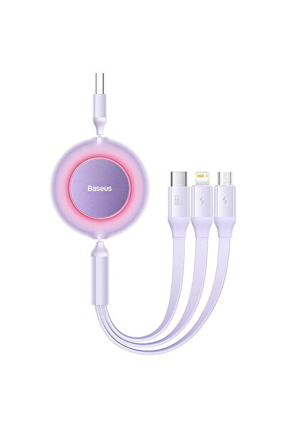 Baseus Bright Mirror 3, cablu USB 3-în-1 pentru micro USB / USB-C / Lightning...