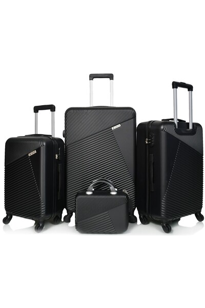 MORANO Morano 4-Piece Luggage Set Durable and Lightweight Spinner Wheeled Sui...