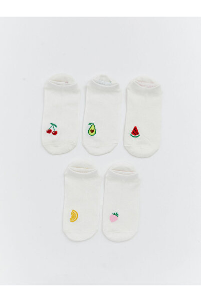 LC Waikiki RMZ Clothing Difference Дамски чорапи с плодов принт, 5-пакет