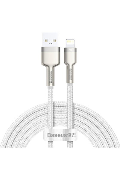 Baseus Cablu USB pentru Lightning, 2.4A, 2m (alb)