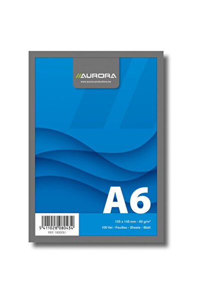 Aurora Blocnotes capsat, A6, 100 file - 60g/mp, microperforatii, Office - velin