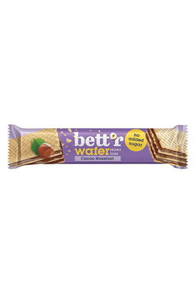 BETTR Wafer with hazelnut and cocoa cream sweetened with organic erythritol 30g