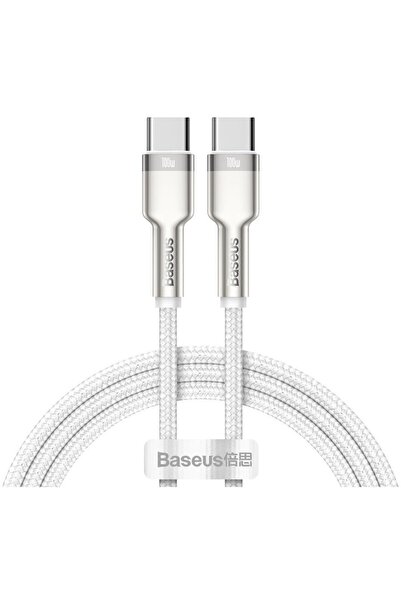 Baseus Cablu USB Type-C la cablu USB Type-C, 1 m, 100W, CATJK-C02, Alb