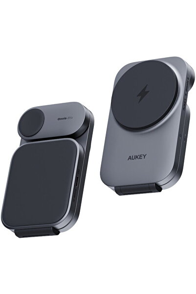 AUKEY 3-in-1 Wireless Magnetic 30W Negru-Gri