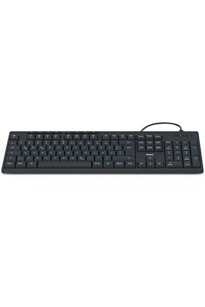 Hama CK-200 USB Keyboard, Cabled, 8 Media Keys, QWERTY RO Negru