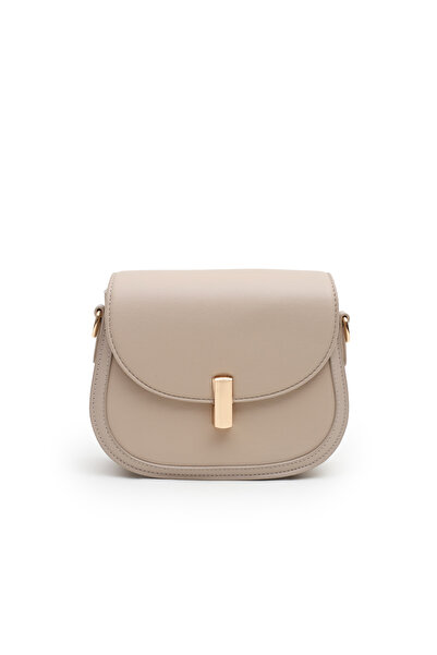 Les Crioch Kadın Vizon 3 Bölmeli Kilit Detaylı Çapraz ve Omuz Çanta