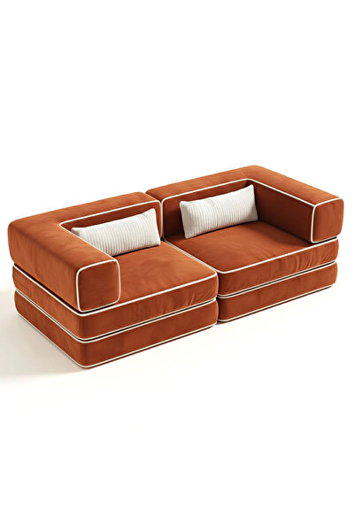 foamly 140x70 cm Modüler Çocuk Koltuğu - Fonksiyonel Oyun Minderi ve Kanepe T...