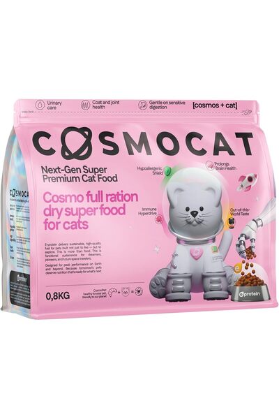 Cosmopet طعام القطط الجاف COSMOCAT بنكهة البط للقطط المعقمة مع بروتين E المضا...