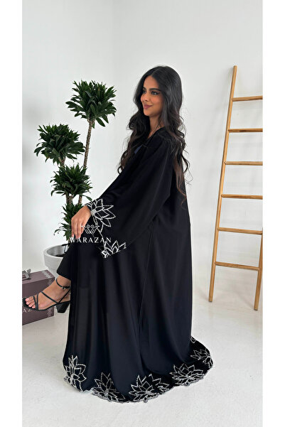 Warazan Abaya with elegant beaded embroidery