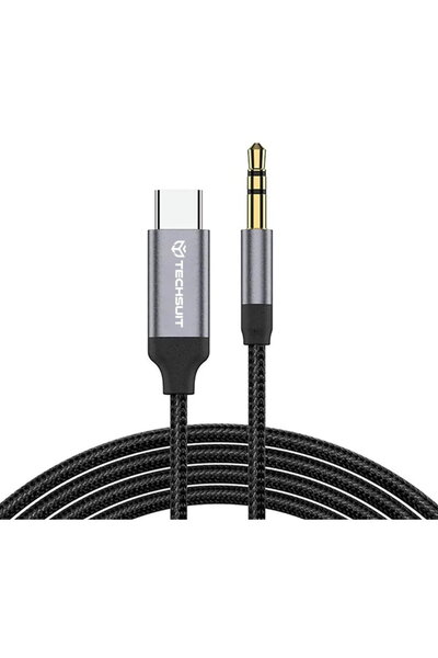 Techsuit Adaptor Jack, USB-C, Hi-Fi, 0.5m - FuseXound (AC11) - Gri