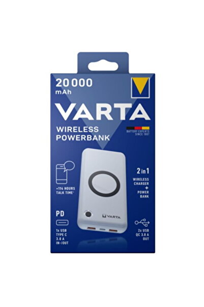 Varta Baterie externă wireless 20000, cablu USB-C 10W, tip 57909