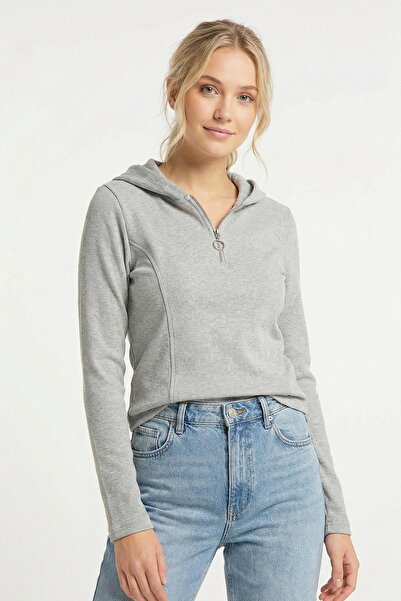 Rays 3078A Hanorac cu glugă și fermoar, gri