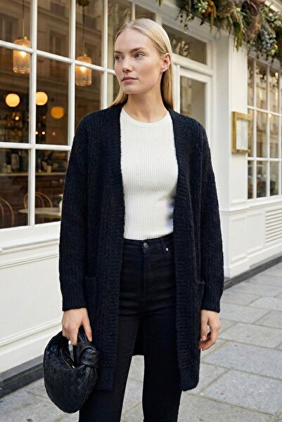 lamea Women's Long Oversize Thick Knit - Soft Casual Knitwear Cardigan - with...