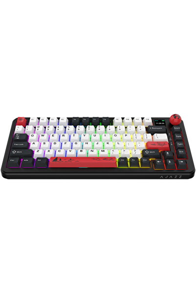 Ajazz AK820MAX PLUS-AS-BG, Bluetooth, Layout SUA, Negru